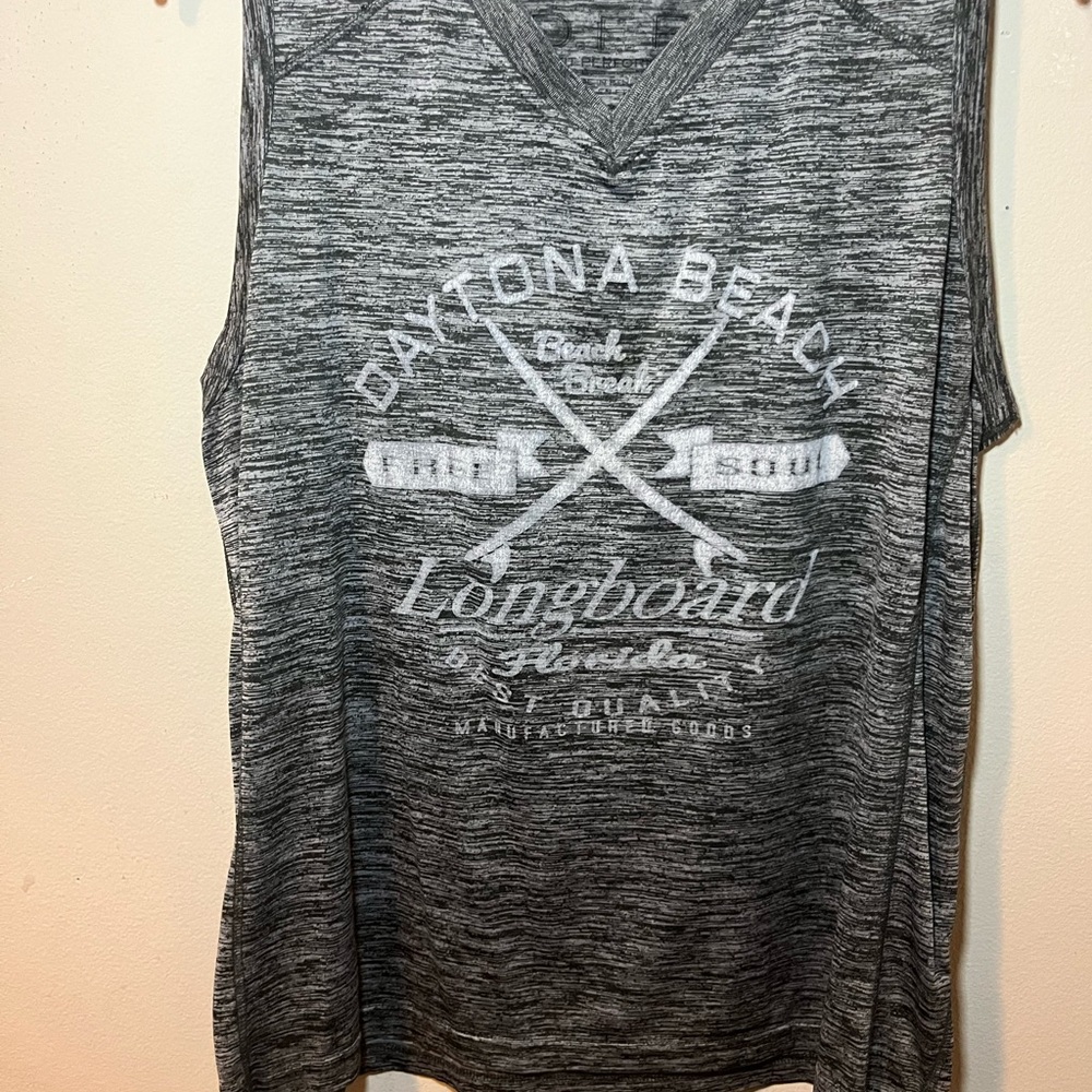 Gray Daytona Beach Longboard Tank Top